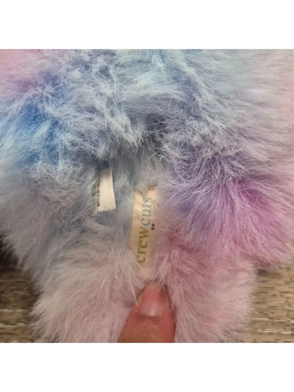 J. Crew Crew Cuts Toddler Kid Girls Faux Fur Slipper Sz 9 Nwot